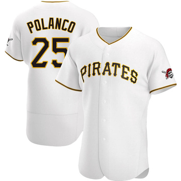 Pittsburgh Pirates #25 Gregory Polanco Mlb Golden Brandedition White Jersey  Gift For Pirates Fans - Dingeas