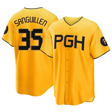 Manny Sanguillen Signed Custom Gold Baseball Jersey — TSEShop