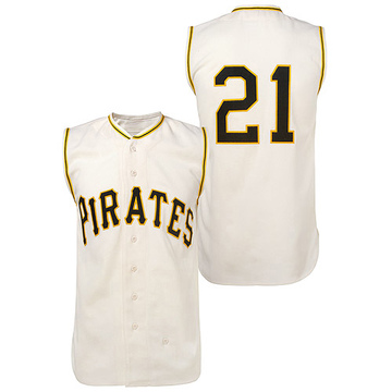 Pittsburgh Pirates #21 Roberto Clemente 1960 Cream Sleeveless Throwback  Jersey on sale,for Cheap,wholesale from China