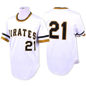 Men's Roberto Clemente White Pittsburgh Pirates Home Replica Player Name  Jersey