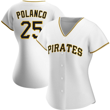 Gregory Polanco Pittsburgh Pirates Signed Autographed White #25 Jersey –